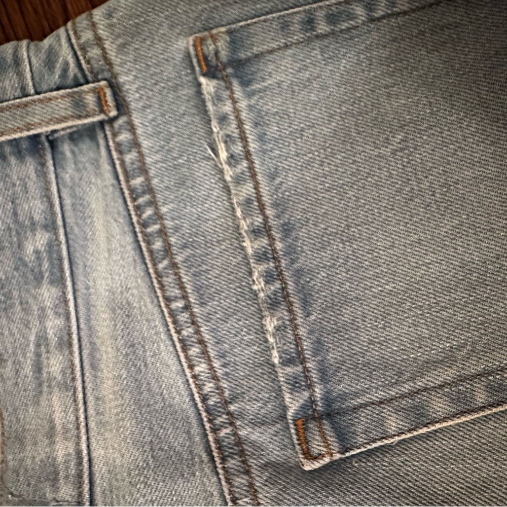 Frame Le High 'N' Tight Denim Mini Skirt | distressed jean skirt - Picture 8 of 11